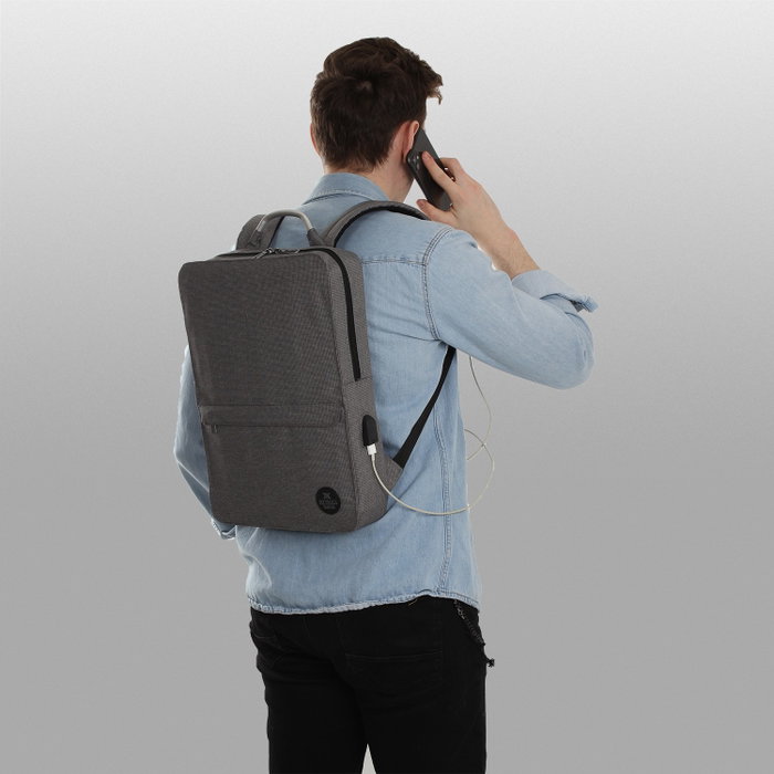 Zoozie Bags Bolsa para Portátil Antracita con Puerto USB Zoozie Bags Bolsa para Portátil Antracita con Puerto USB